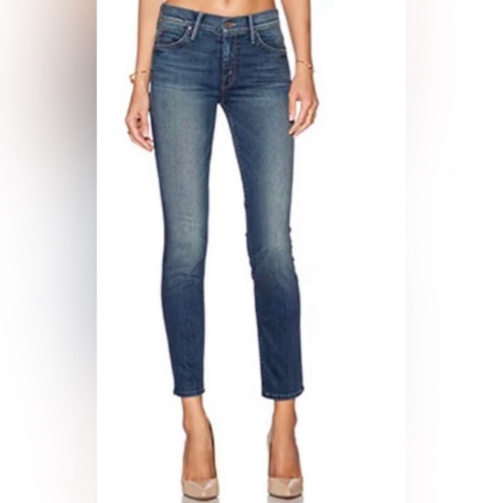 MOTHER The Muse Ankle Hooked Destroyed Blue Jeans - Size 30